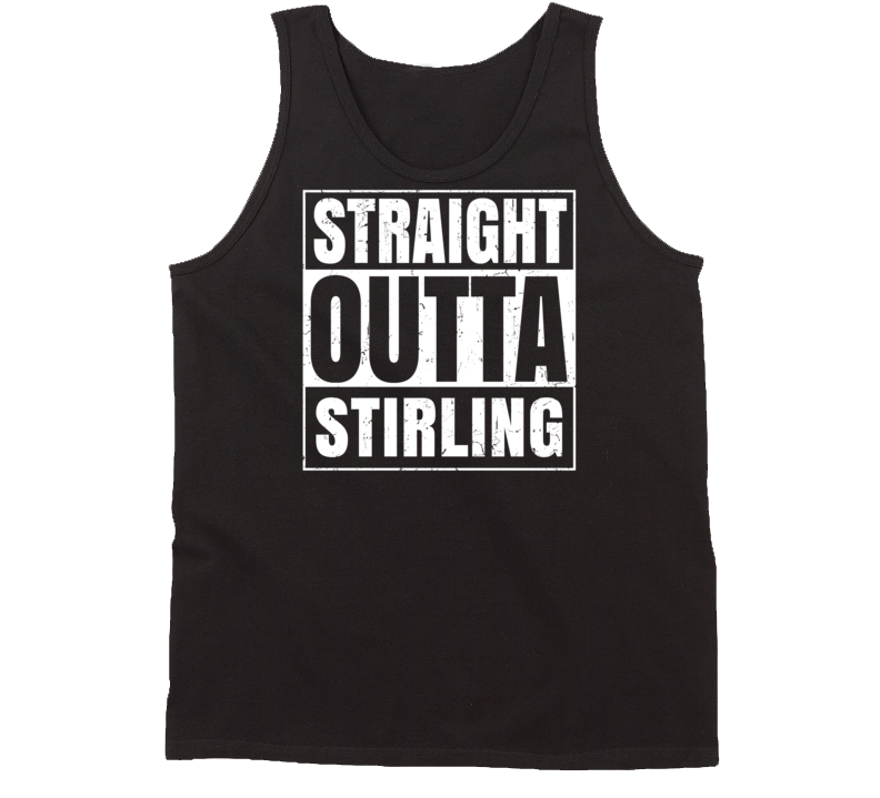 Straight Outta Stirling New Jersey Parody Grunge City Tanktop