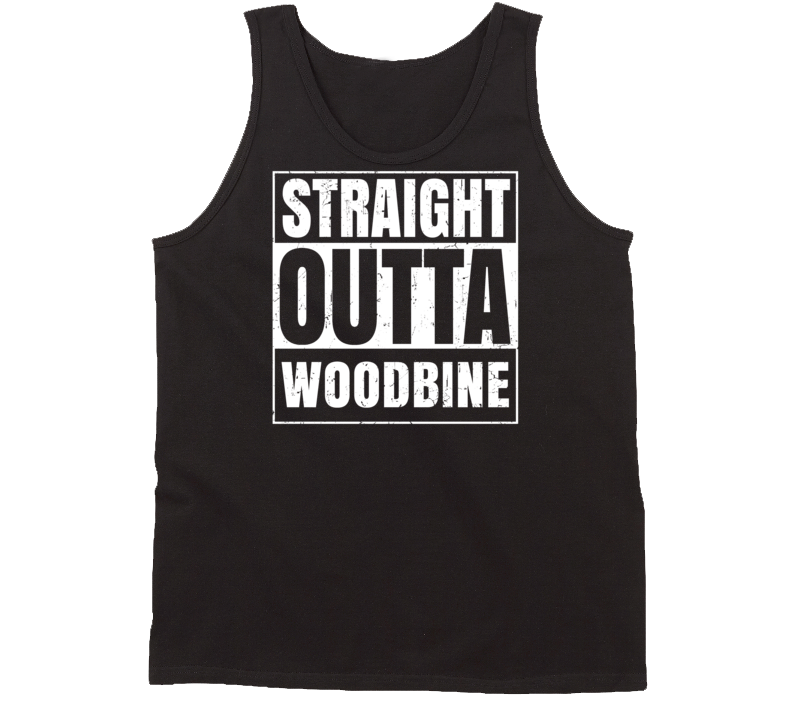 Straight Outta Woodbine New Jersey Parody Grunge City Tanktop