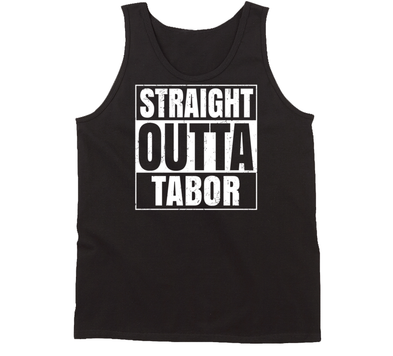 Straight Outta Tabor Iowa Parody Grunge City Tanktop