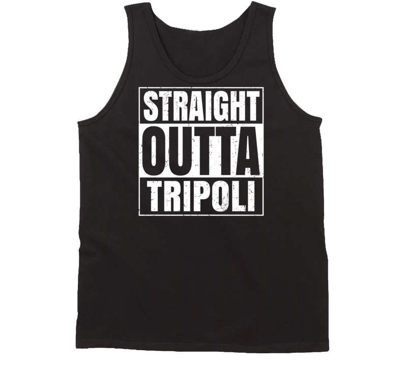 Straight Outta Tripoli Iowa Parody Grunge City Tanktop