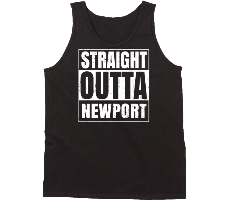 Straight Outta Newport New York Parody Grunge City Tanktop