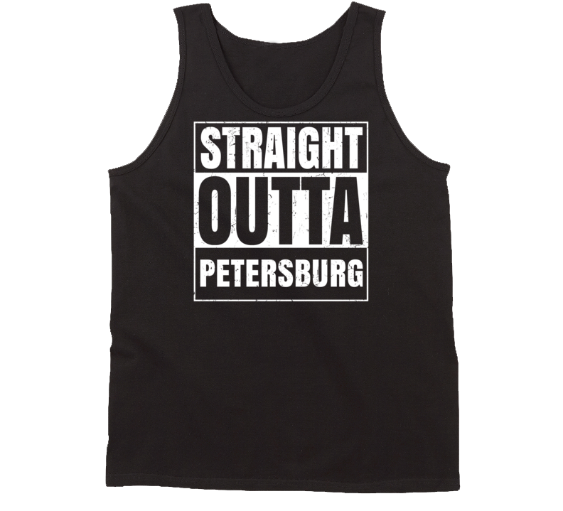 Straight Outta Petersburg New York Parody Grunge City Tanktop