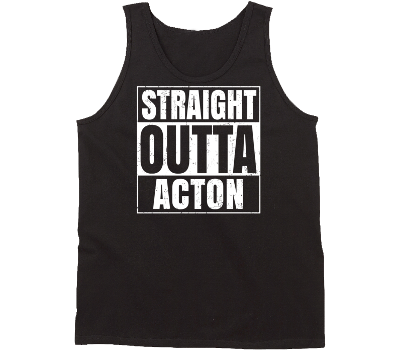 Straight Outta Acton Maine Parody Grunge City Tanktop