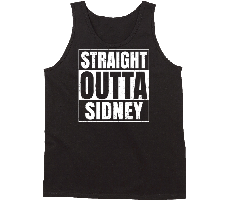 Straight Outta Sidney New York Parody Grunge City Tanktop