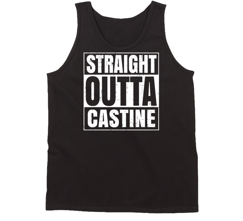 Straight Outta Castine Maine Parody Grunge City Tanktop