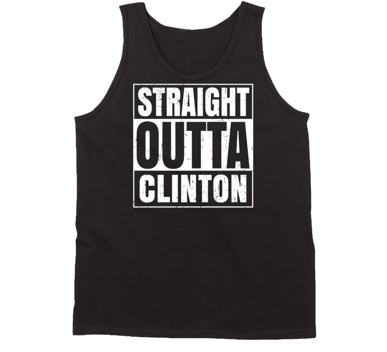 Straight Outta Clinton Maine Parody Grunge City Tanktop