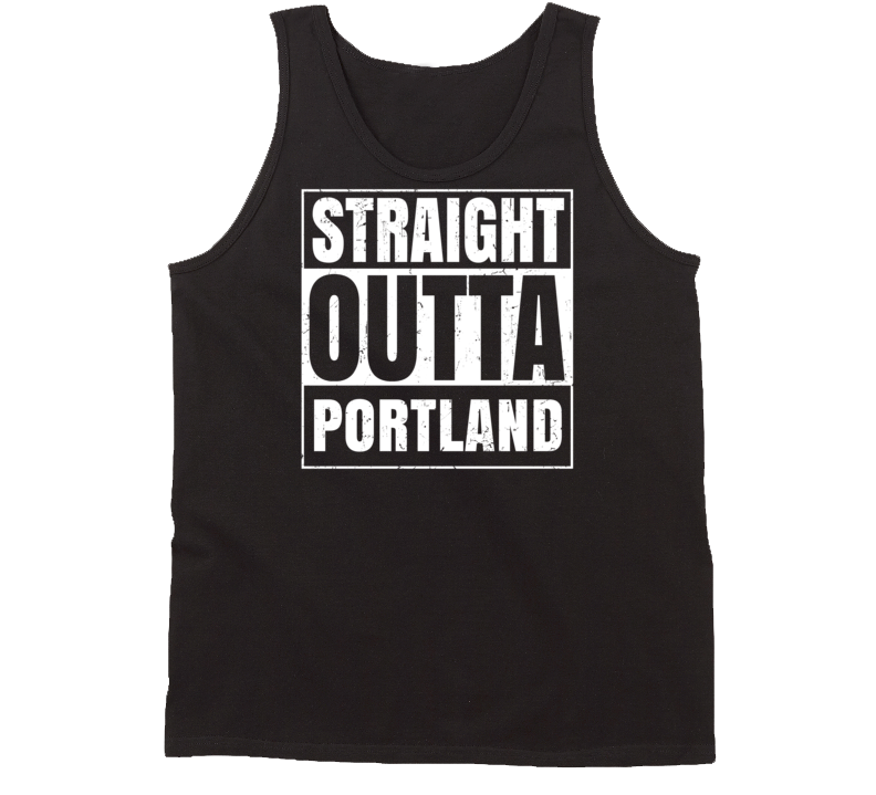 Straight Outta Portland Maine Parody Grunge City Tanktop