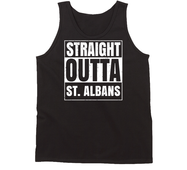 Straight Outta St. Albans Maine Parody Grunge City Tanktop