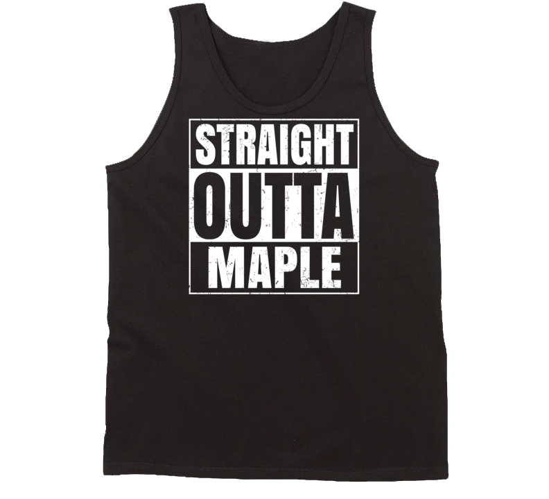 Straight Outta Maple North Carolina Parody Grunge City Tanktop