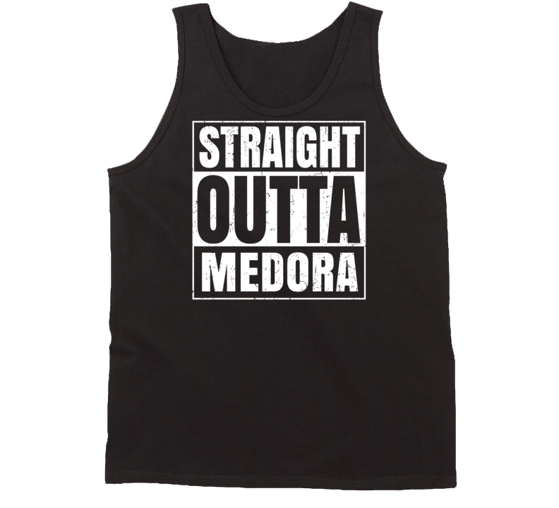 Straight Outta Medora North Dakota Parody Grunge City Tanktop Straight Outta Medora North Dakota Parody Grunge City Tanktop