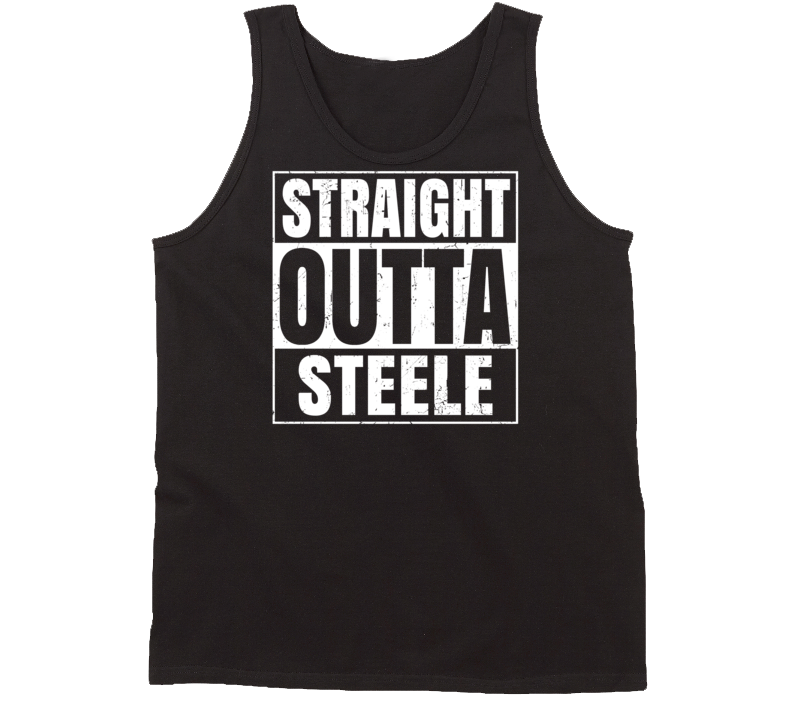 Straight Outta Steele North Dakota Parody Grunge City Tanktop Straight Outta Steele North Dakota Parody Grunge City Tanktop