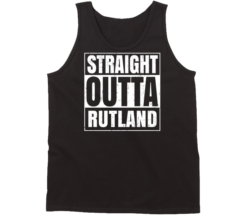 Straight Outta Rutland Massachusetts Parody Grunge City Tanktop