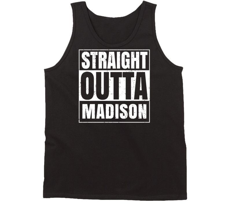 Straight Outta Madison Ohio Parody Grunge City Tanktop Straight Outta Madison Ohio Parody Grunge City Tanktop