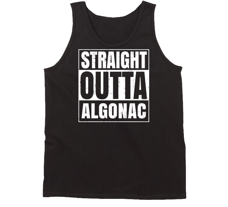 Straight Outta Algonac Michigan Parody Grunge City Tanktop Straight Outta Algonac Michigan Parody Grunge City Tanktop