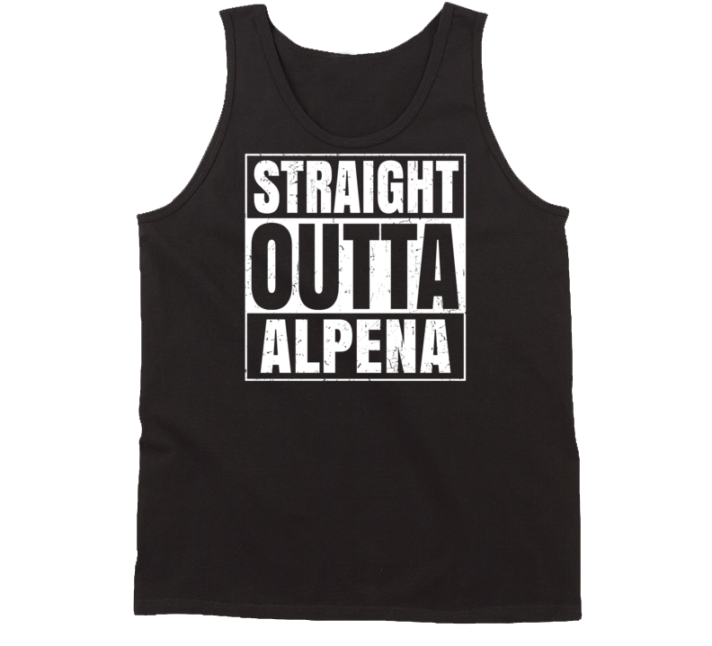 Straight Outta Alpena Michigan Parody Grunge City Tanktop Straight Outta Alpena Michigan Parody Grunge City Tanktop