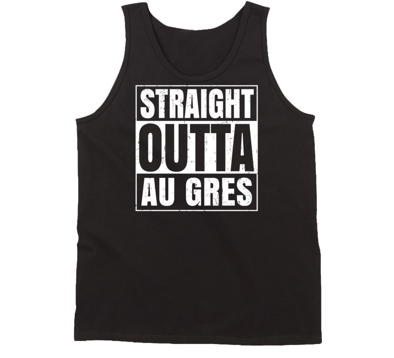 Straight Outta Au Gres Michigan Parody Grunge City Tanktop Straight Outta Au Gres Michigan Parody Grunge City Tanktop