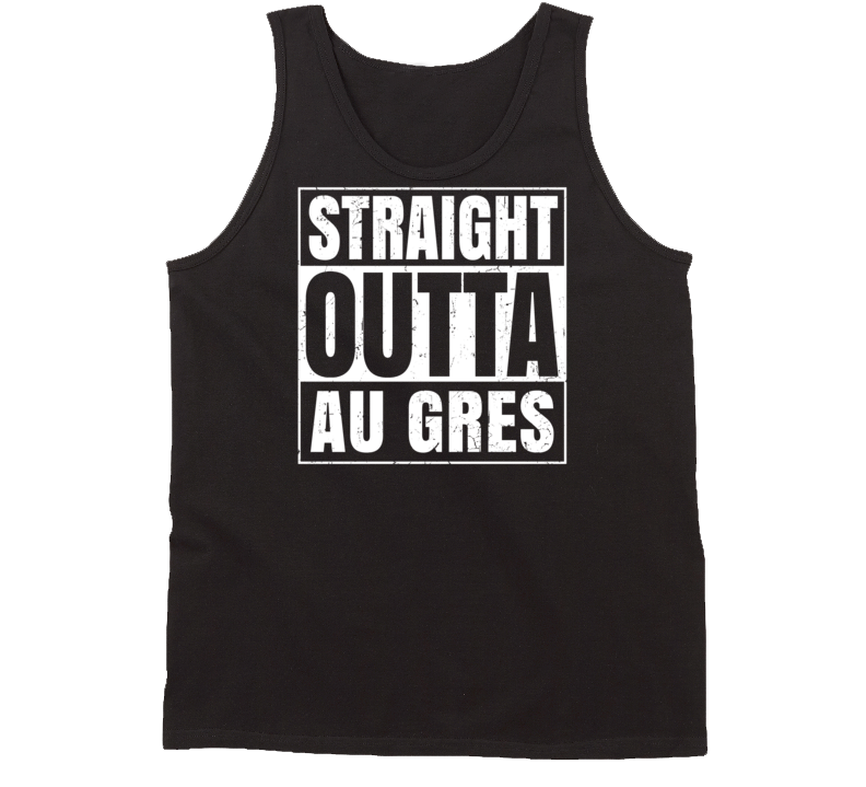 Straight Outta Au Gres Michigan Parody Grunge City Tanktop