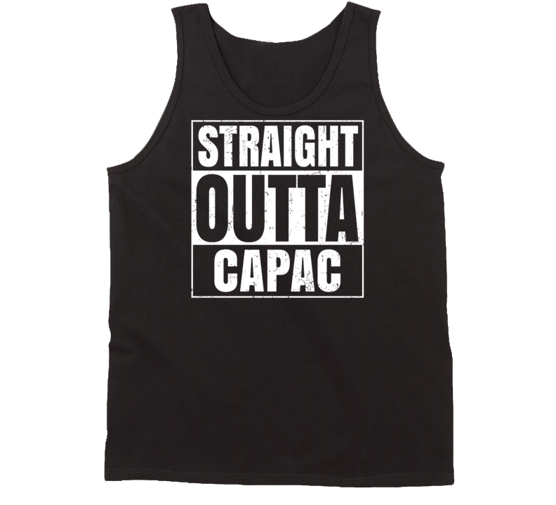 Straight Outta Capac Michigan Parody Grunge City Tanktop Straight Outta Capac Michigan Parody Grunge City Tanktop