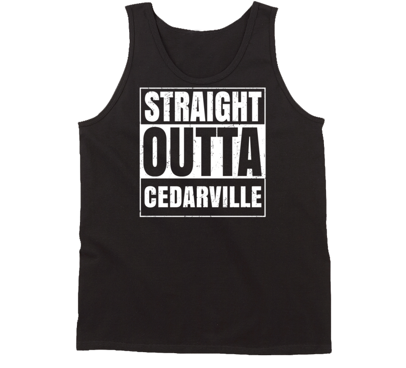 Straight Outta Cedarville Michigan Parody Grunge City Tanktop Straight Outta Cedarville Michigan Parody Grunge City Tanktop