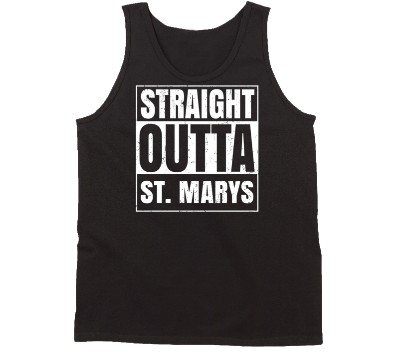 Straight Outta St. Marys Ohio Parody Grunge City Tanktop