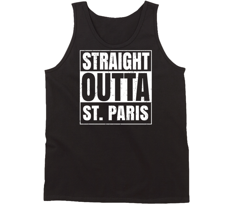 Straight Outta St Paris Ohio Parody Grunge City Tanktop Straight Outta St Paris Ohio Parody Grunge City Tanktop