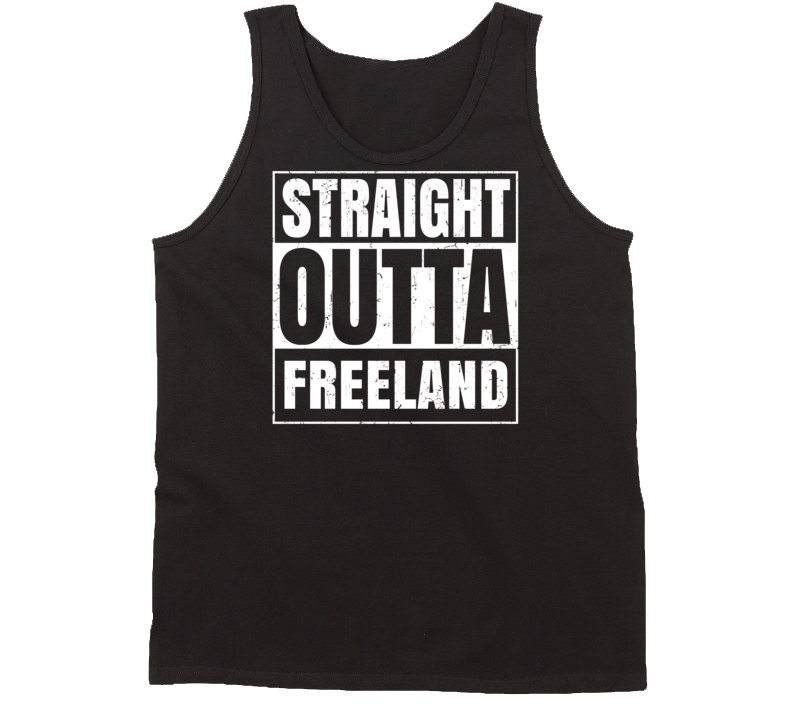 Straight Outta Freeland Michigan Parody Grunge City Tanktop Straight Outta Freeland Michigan Parody Grunge City Tanktop