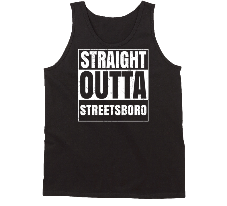 Straight Outta Streetsboro Ohio Parody Grunge City Tanktop Straight Outta Streetsboro Ohio Parody Grunge City Tanktop