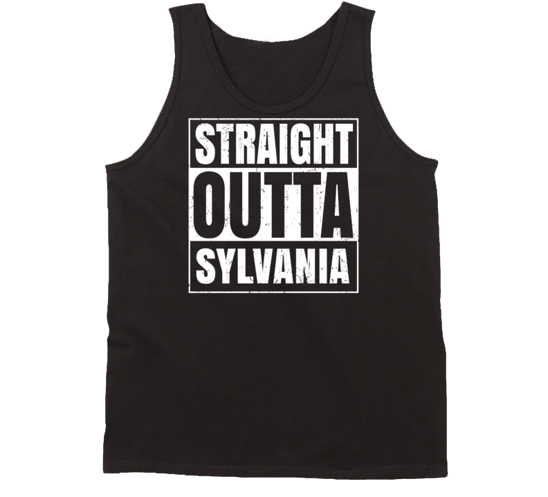 Straight Outta Sylvania Ohio Parody Grunge City Tanktop Straight Outta Sylvania Ohio Parody Grunge City Tanktop