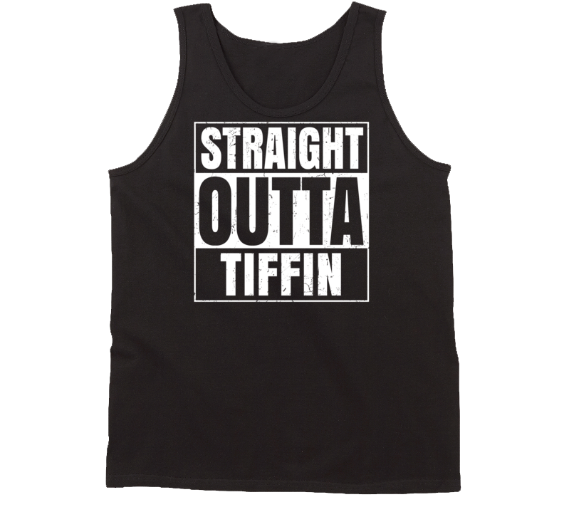 Straight Outta Tiffin Ohio Parody Grunge City Tanktop