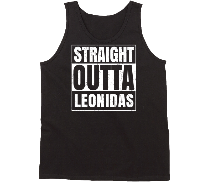 Straight Outta Leonidas Michigan Parody Grunge City Tanktop