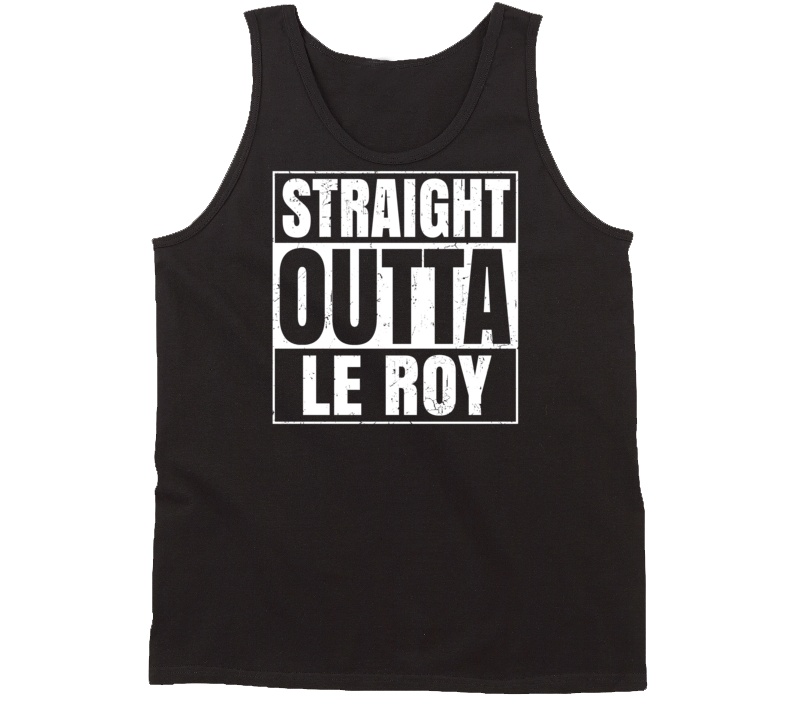 Straight Outta Le Roy Michigan Parody Grunge City Tanktop