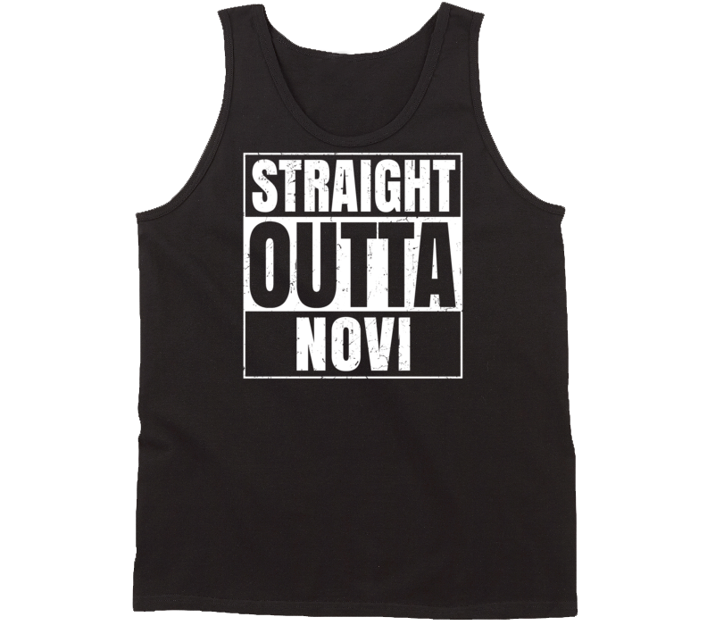 Straight Outta Novi Michigan Parody Grunge City Tanktop Straight Outta Novi Michigan Parody Grunge City Tanktop