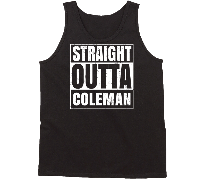 Straight Outta Coleman Oklahoma Parody Grunge City Tanktop