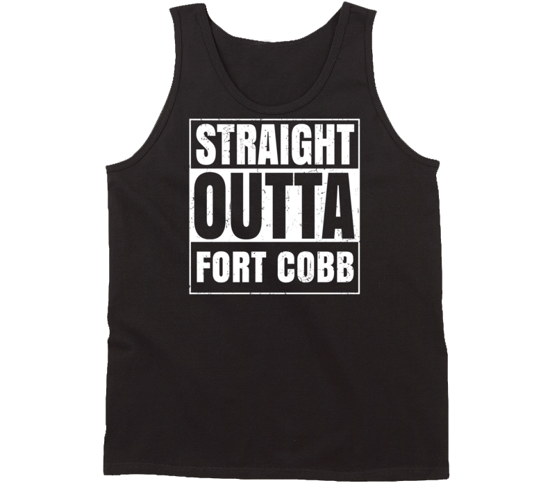 Straight Outta Fort Cobb Oklahoma Parody Grunge City Tanktop