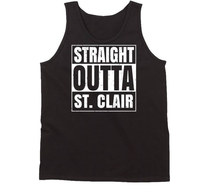 Straight Outta St Clair Michigan Parody Grunge City Tanktop Straight Outta St Clair Michigan Parody Grunge City Tanktop