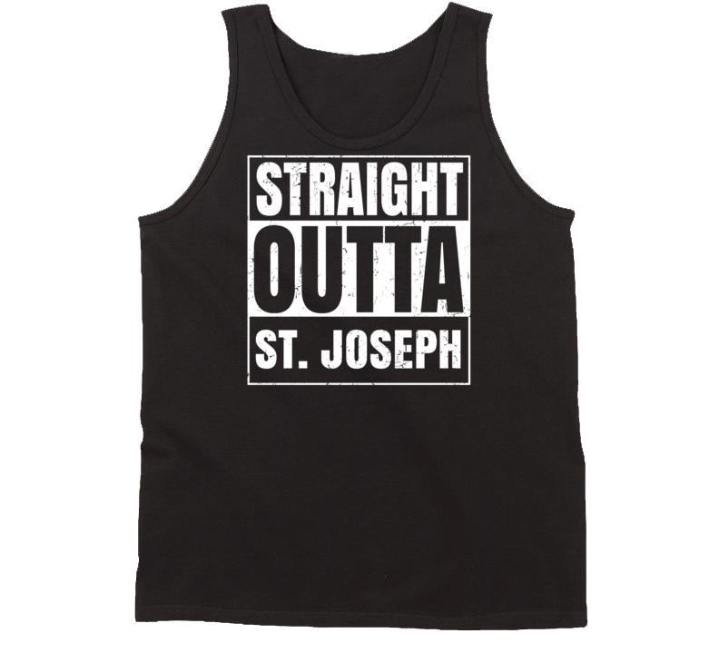 Straight Outta St Joseph Michigan Parody Grunge City Tanktop Straight Outta St Joseph Michigan Parody Grunge City Tanktop