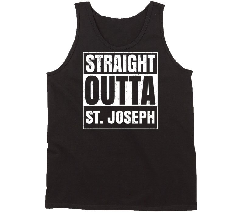 Straight Outta St. Joseph Michigan Parody Grunge City Tanktop