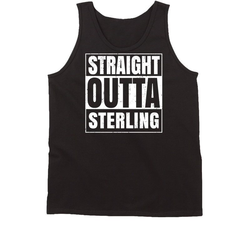 Straight Outta Sterling Michigan Parody Grunge City Tanktop