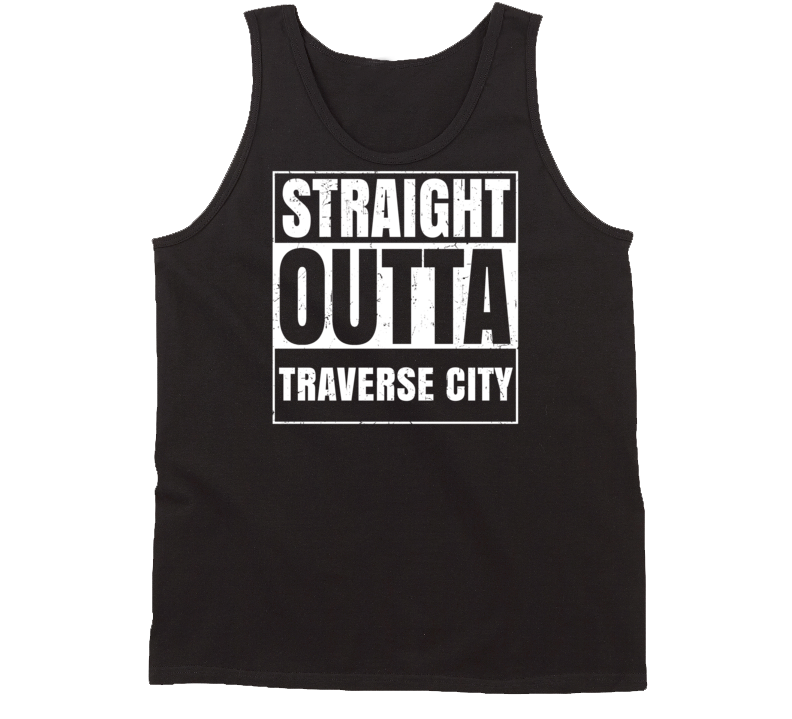 Straight Outta Traverse City Michigan Parody Grunge City Tanktop Straight Outta Traverse City Michigan Parody Grunge City Tanktop