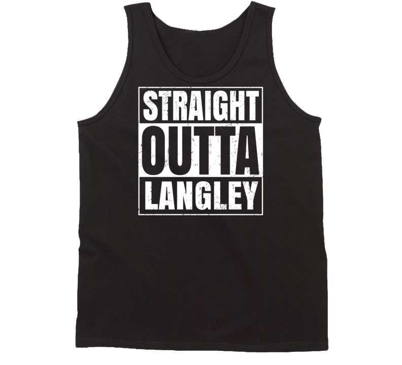 Straight Outta Langley Oklahoma Parody Grunge City Tanktop Straight Outta Langley Oklahoma Parody Grunge City Tanktop