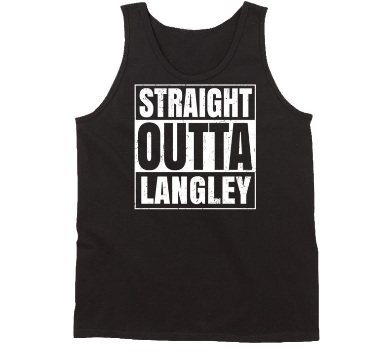 Straight Outta Langley Oklahoma Parody Grunge City Tanktop