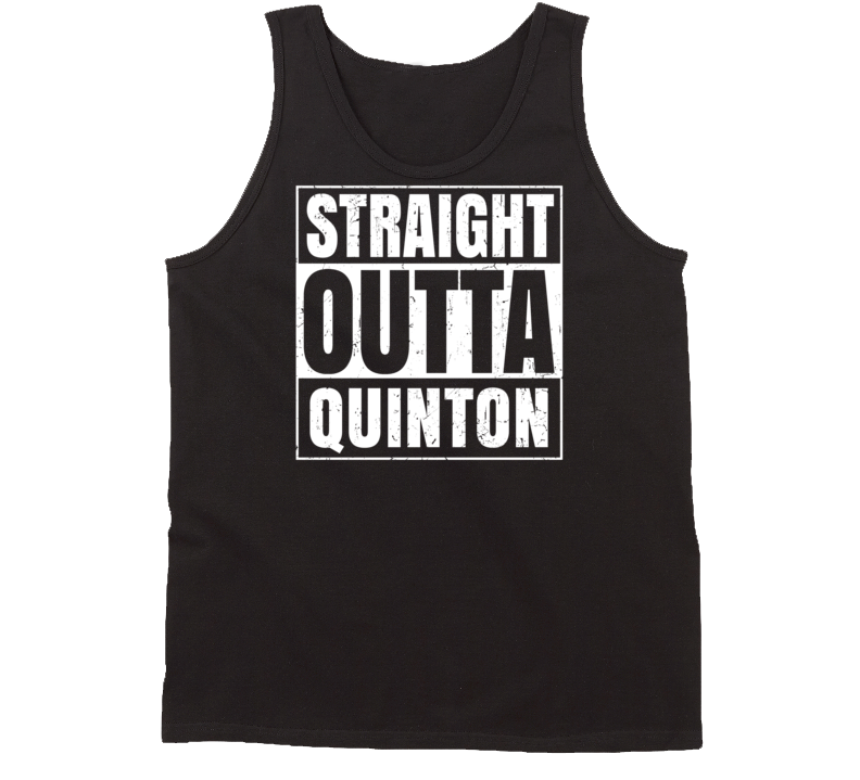 Straight Outta Quinton Oklahoma Parody Grunge City Tanktop