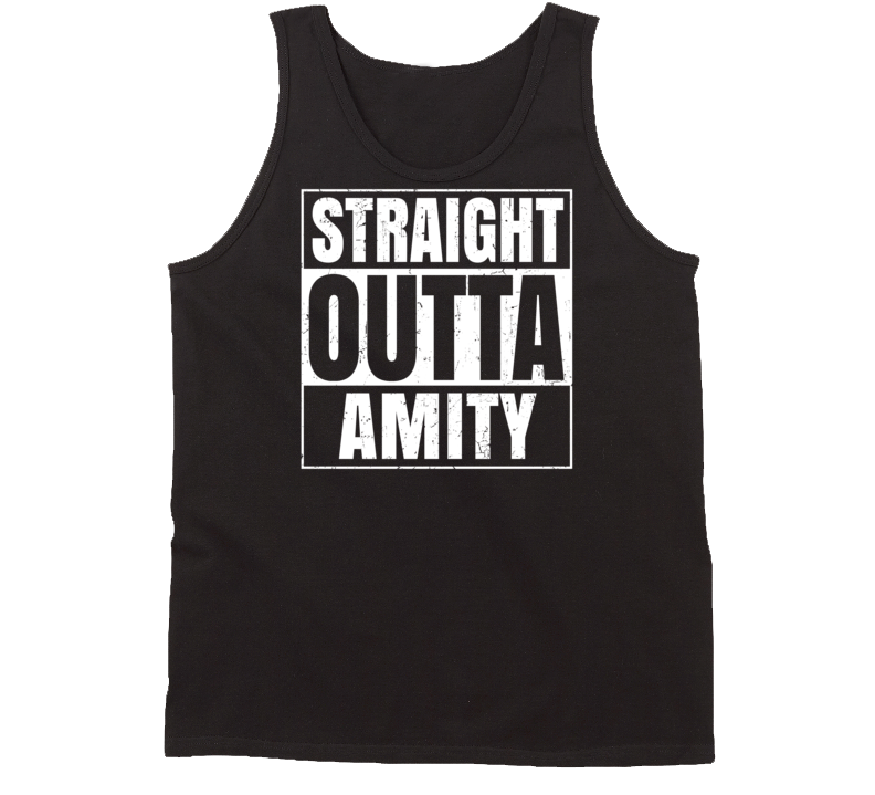 Straight Outta Amity Oregon Parody Grunge City Tanktop Straight Outta Amity Oregon Parody Grunge City Tanktop