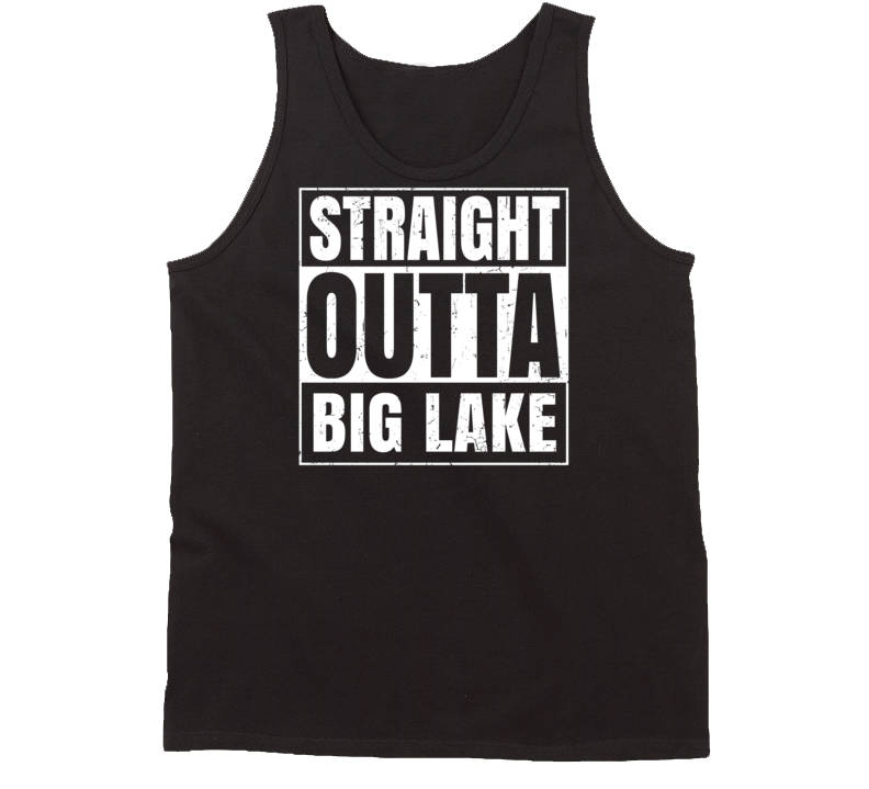 Straight Outta Big Lake Minnesota Parody Grunge City Tanktop Straight Outta Big Lake Minnesota Parody Grunge City Tanktop