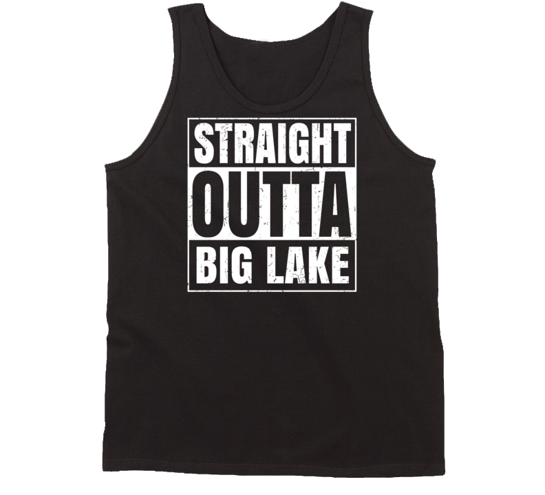 Straight Outta Big Lake Minnesota Parody Grunge City Tanktop