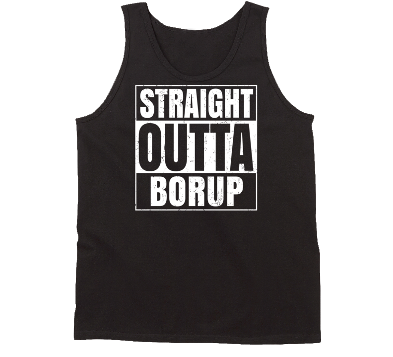 Straight Outta Borup Minnesota Parody Grunge City Tanktop