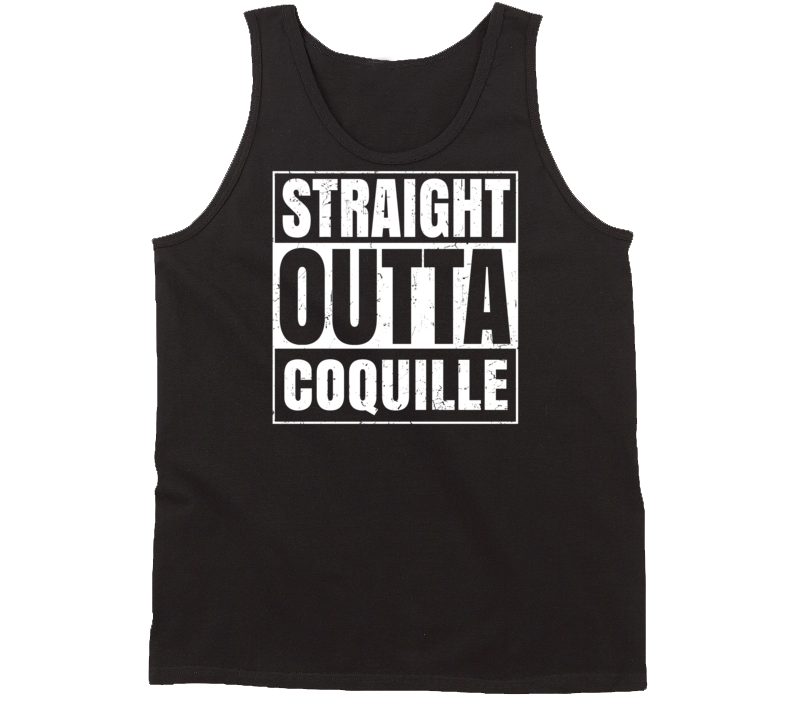 Straight Outta Coquille Oregon Parody Grunge City Tanktop