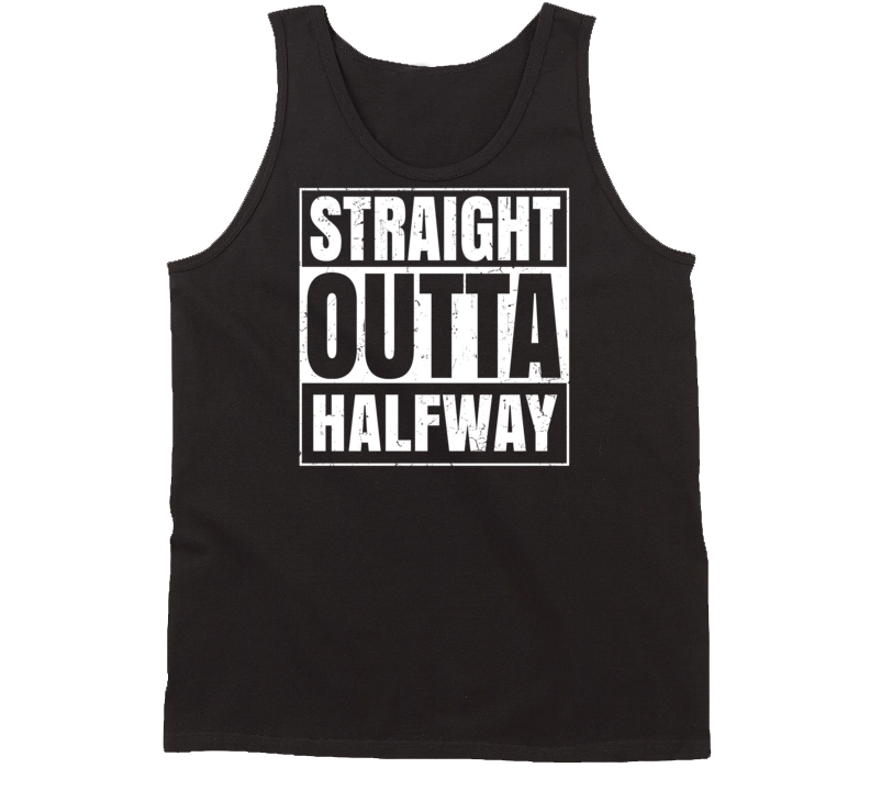 Straight Outta Halfway Oregon Parody Grunge City Tanktop