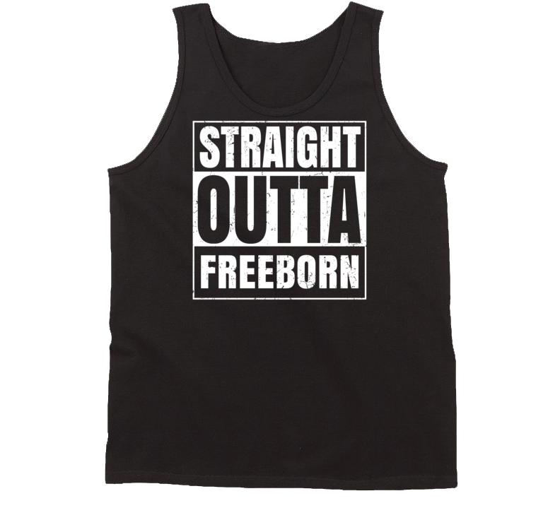 Straight Outta Freeborn Minnesota Parody Grunge City Tanktop Straight Outta Freeborn Minnesota Parody Grunge City Tanktop