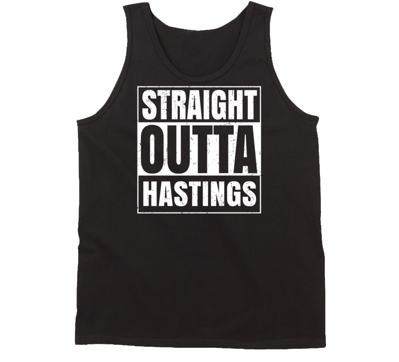 Straight Outta Hastings Minnesota Parody Grunge City Tanktop Straight Outta Hastings Minnesota Parody Grunge City Tanktop